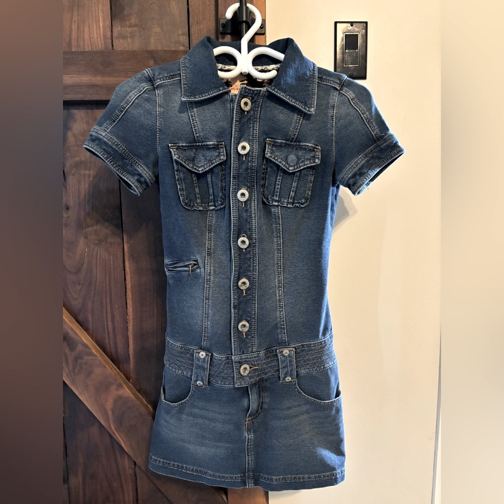 Vintage Guess Jeans Utility Mini Dress